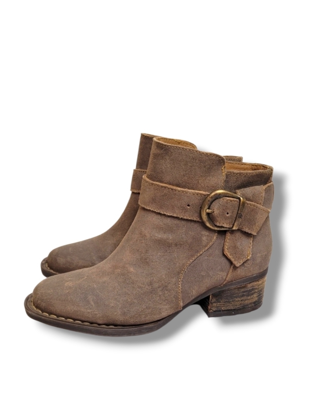 Born Morocco Brown Leather Ankle Boots Size 5.5